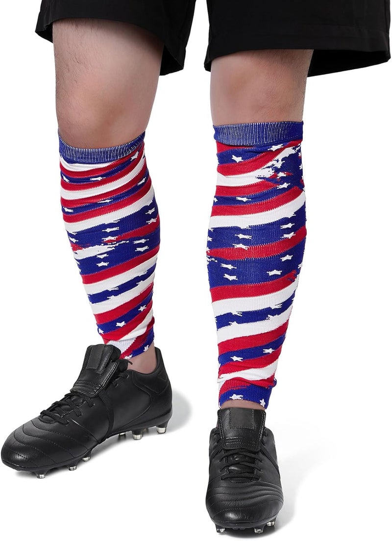 Zando Leg Compression Sleeves for Men – Football Shin Guard Grip Pre Cut Soccer Socks For Calf Support Muscle Recovery - Image 2